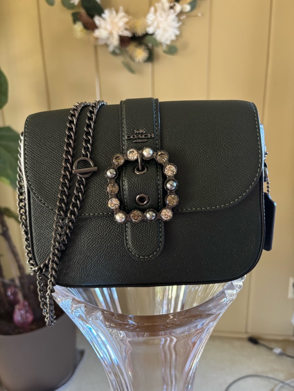 Coach Gemma Chain Crossbody with Jeweled Buckle